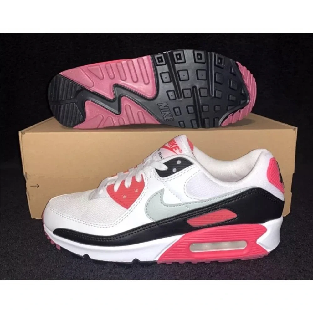 NIKE WMNS Air Max 90 White Aster Pink DH8010 105 - Sz 10/11 available - Picture 2 of 9